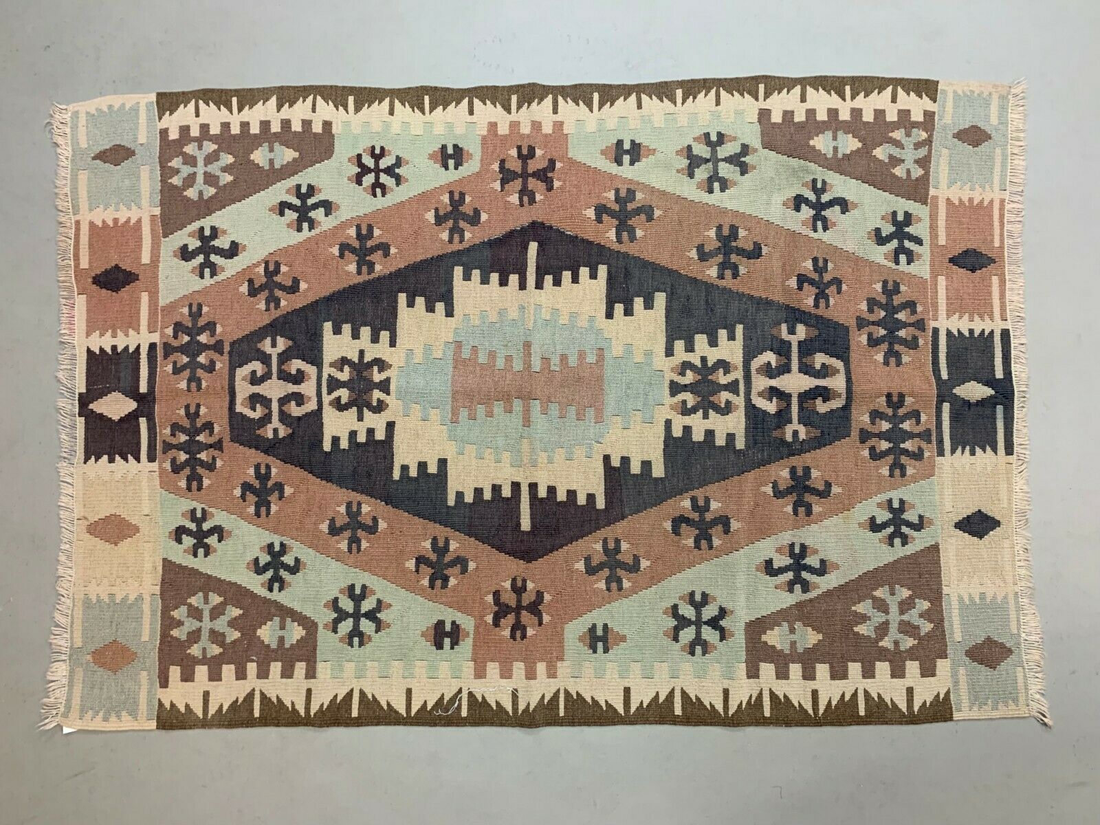 Vintage Turkish Kilim Kelim Rug 145x99cm Shabby, Country Home, Boho photo for sale