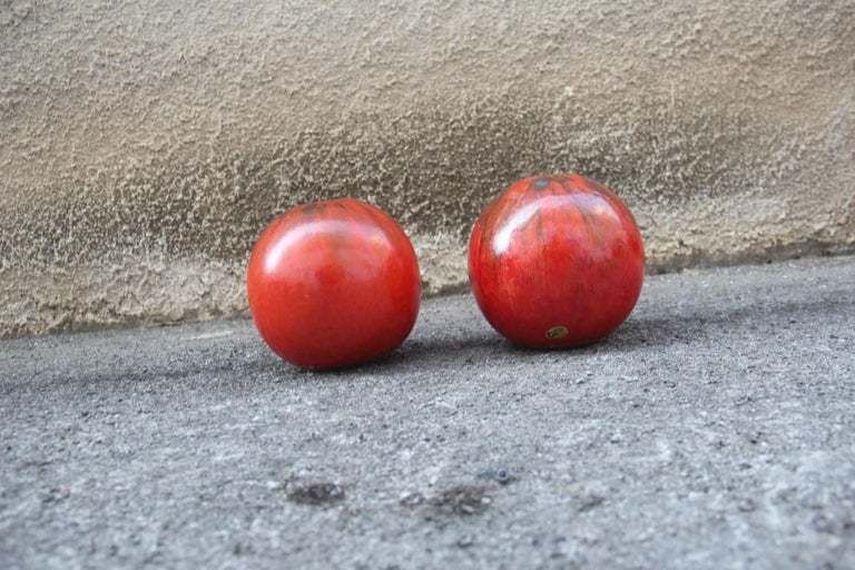 Pair Of Ball Vases In Glazed Ceramics In Florence Production photo furniture