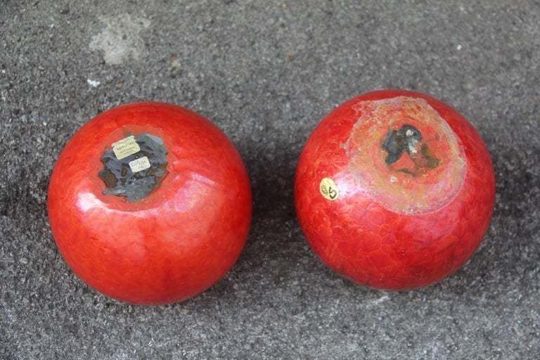Pair Of Ball Vases In Glazed Ceramics In Florence Production photo 840.0