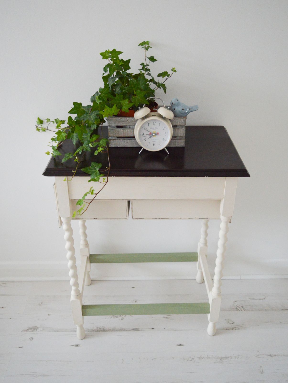 Console Table With 2 Draws, Farmhouse Table, Sewing Machine Table, Rustic Console Table, Country Table, Hand Painted Table, Cottage Table photo furniture