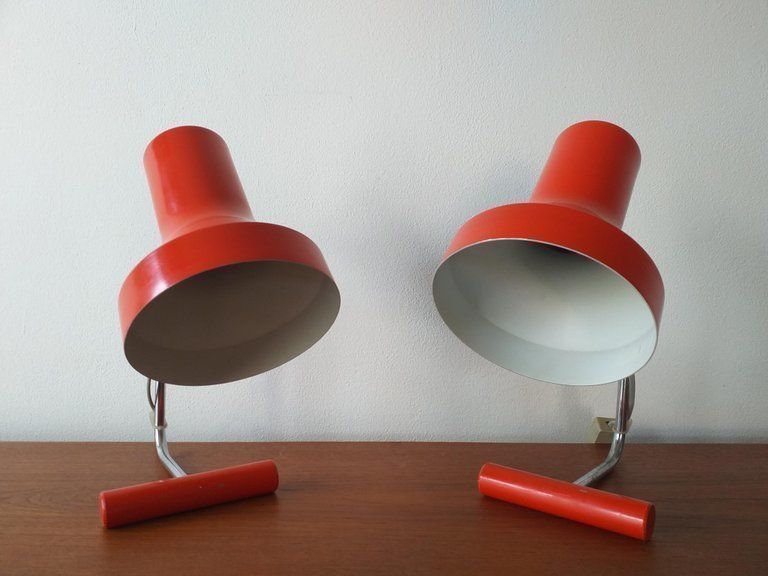 Pair Of Mid Century Table Lamps Napako, Josef Hurka, 1970s. photo for sale