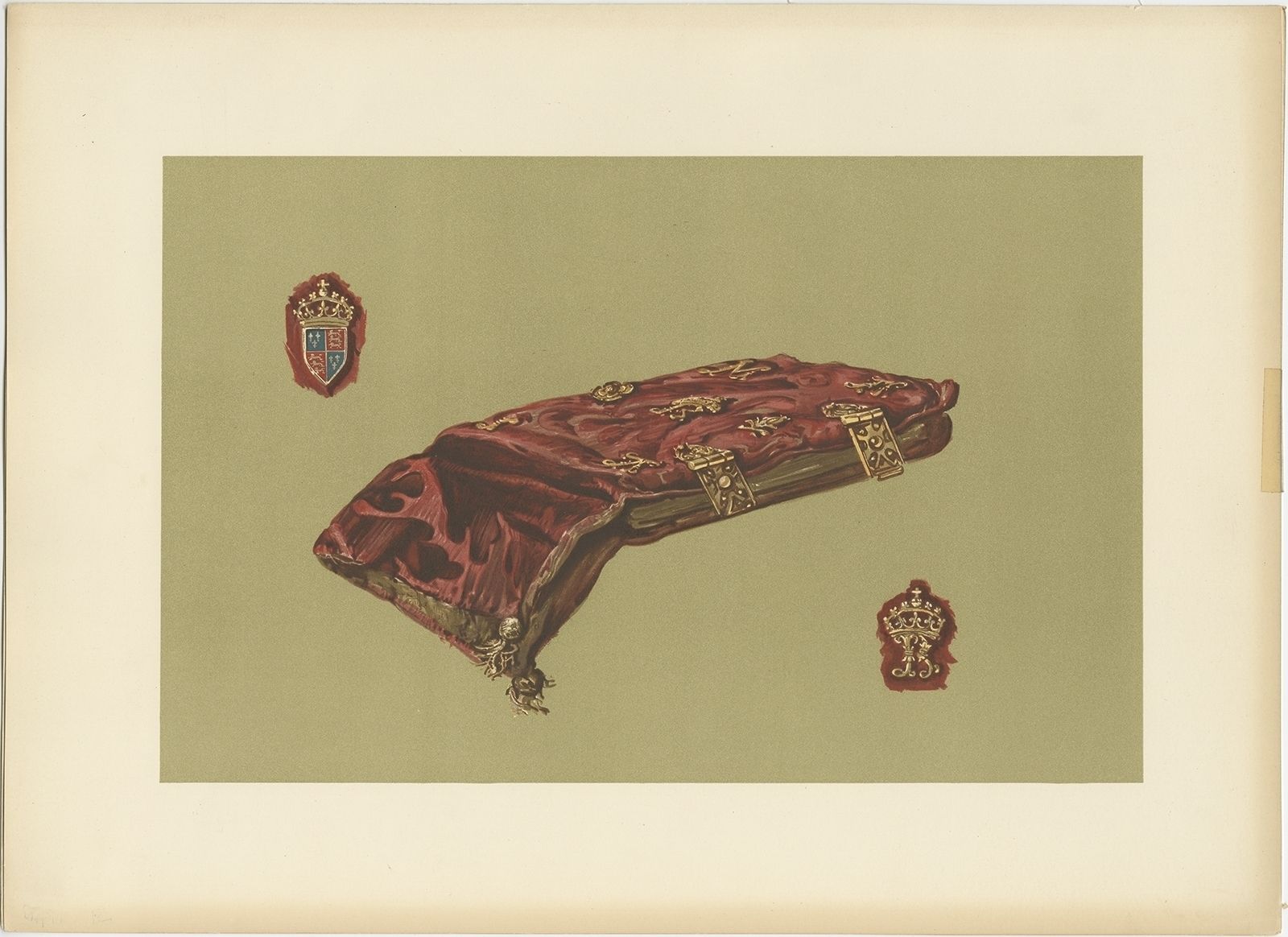 Antique Print Of The Book Of Hours By Gibb (1890)