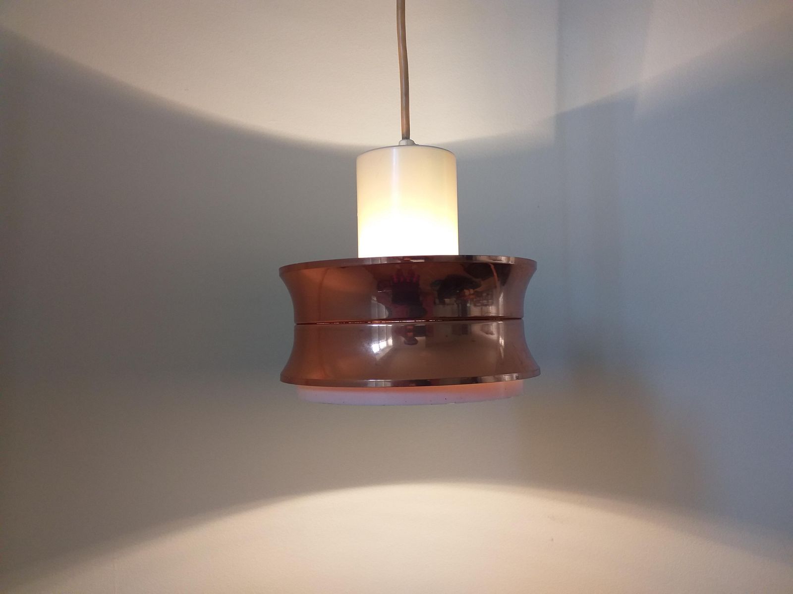 Midcentury Pendant In Style Of Jo Hammerborg, Denmark, 1970s photo 201.0