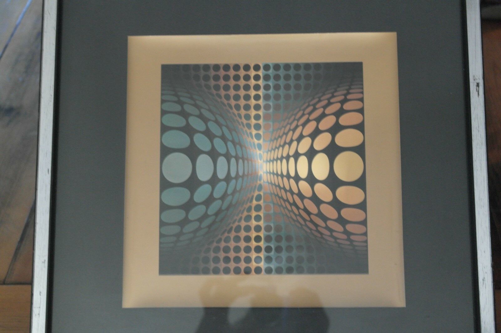 Retro 1960s Victor Vasarely Framed Print