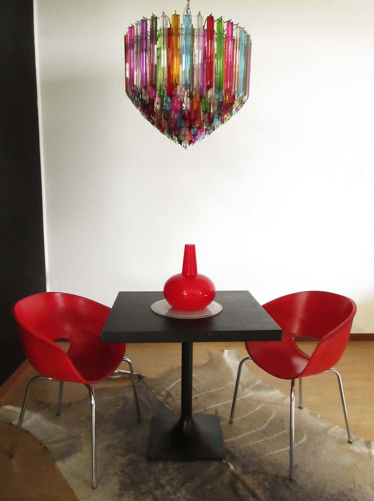 Modern Quadriedri Murano Glass Chandelier   163 Trasparent Prism Quadriedri Multicolor photo 3150.0