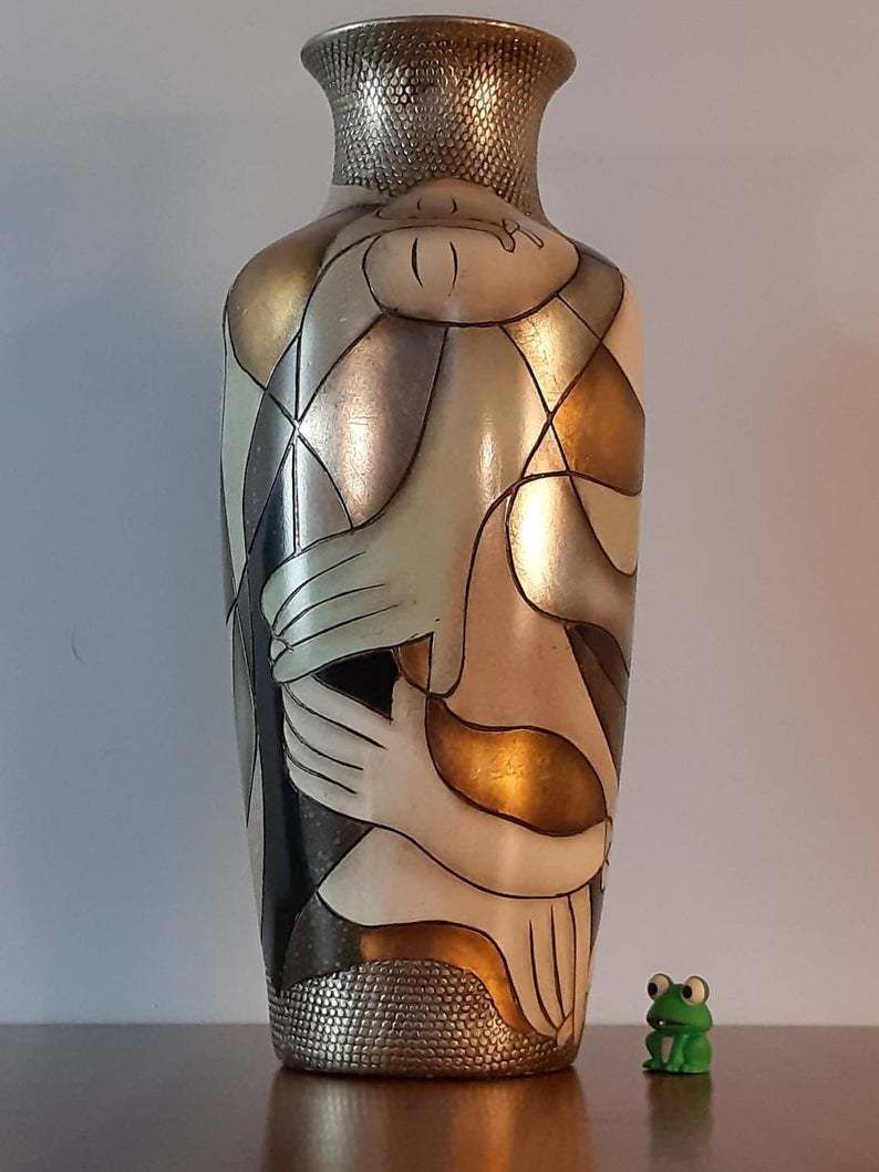 Modernist Ceramic Vase 1970s, Roger Capron Controversial Attribution photo for sale