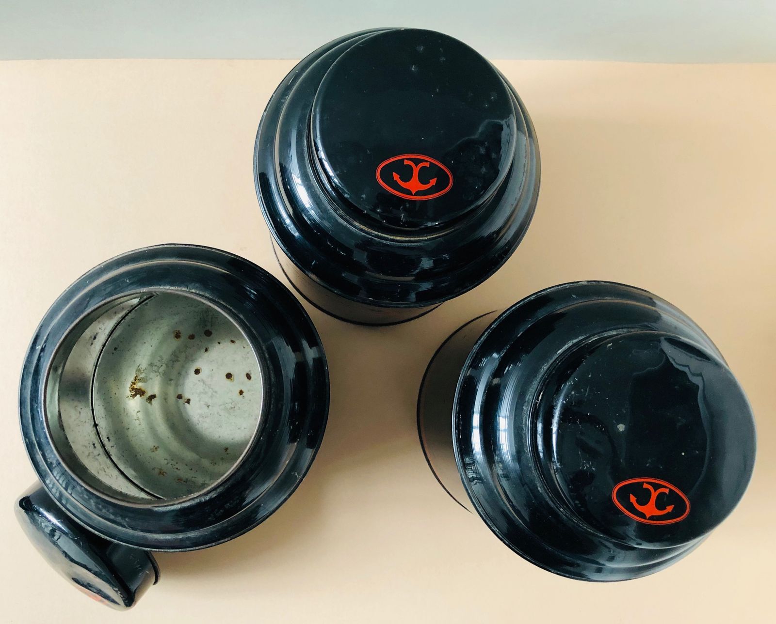 Vintage Black Tea Tin / Refill Container photo 60.0