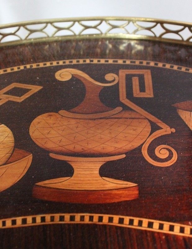 Furniture Small Inlaid Chiffonnière Commode, Rosewood, Louis XV / Louis XVI Transition Style, 19th photo
