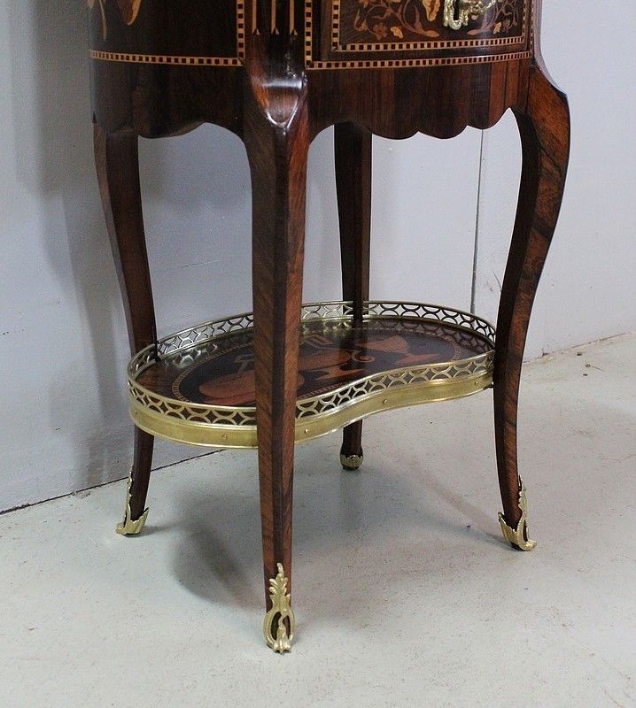 3540.11 Small Inlaid Chiffonnière Commode, Rosewood, Louis XV / Louis XVI Transition Style, 19th photo
