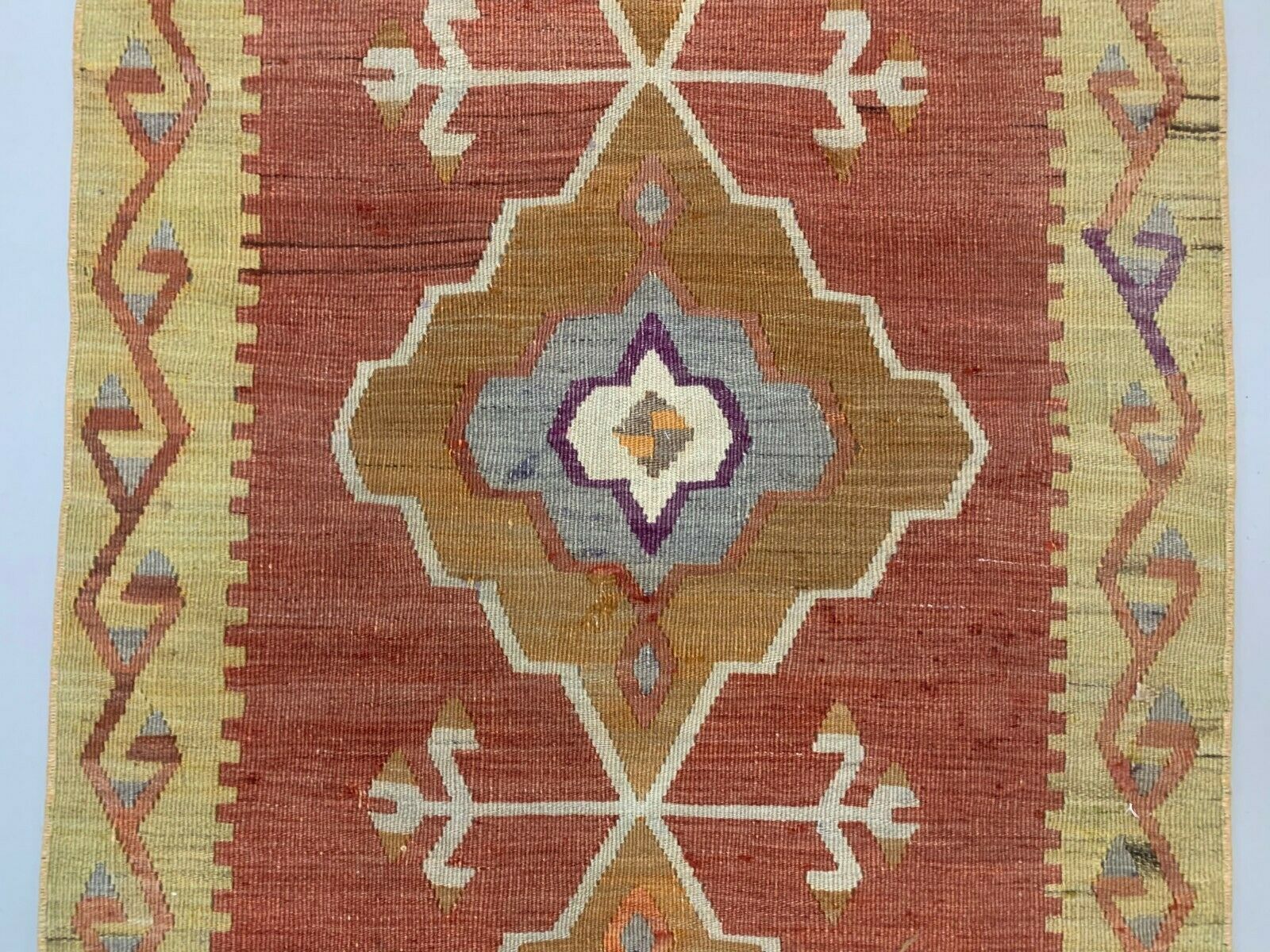 Old Turkish Narrow Kilim Runner 307x75 Cm, Shabby Chic, Vintage Decor Kelim Rug photo buy