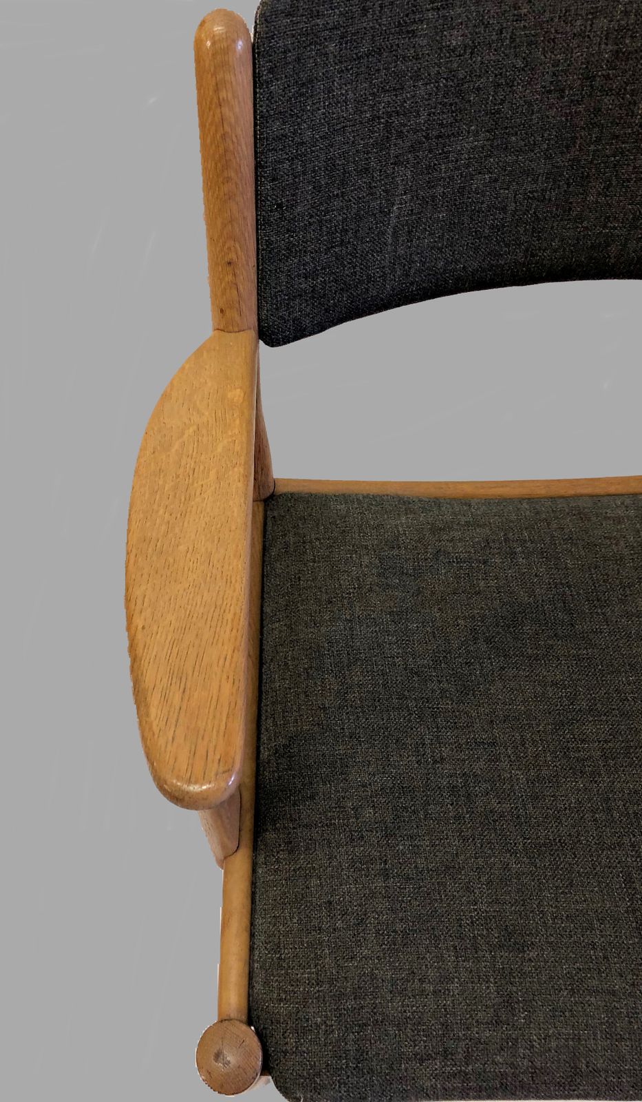 Set Of Two Danish Poul Volther Refinished Armchairs In Oak, Inc. Reupholstery photo vintage