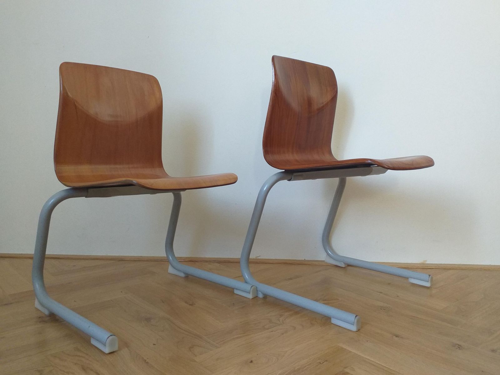 Pair Of Midcentury Children / School Chairs Pagholz, Elmar Flötotto, 1980s photo Furniture