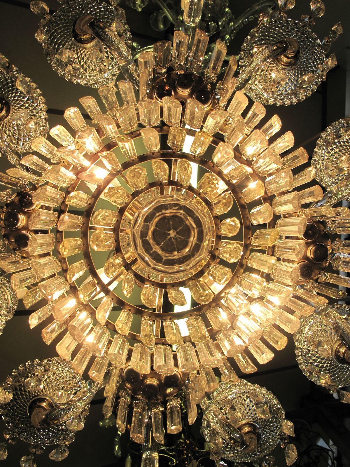 12 Arm Rule Drop Chandelier, Ca. 1820 photo buy