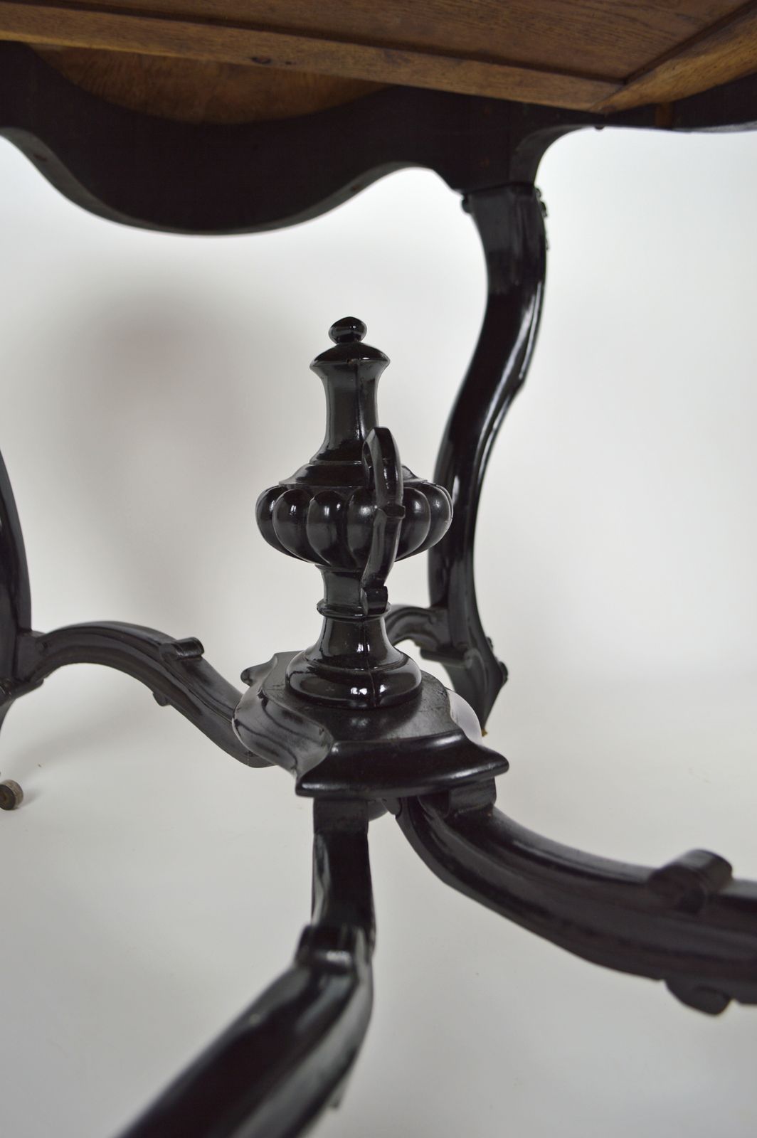 Antique Game Table And Two Chairs Set, Ebonised Wood, France, Napoleon III Style photo buy