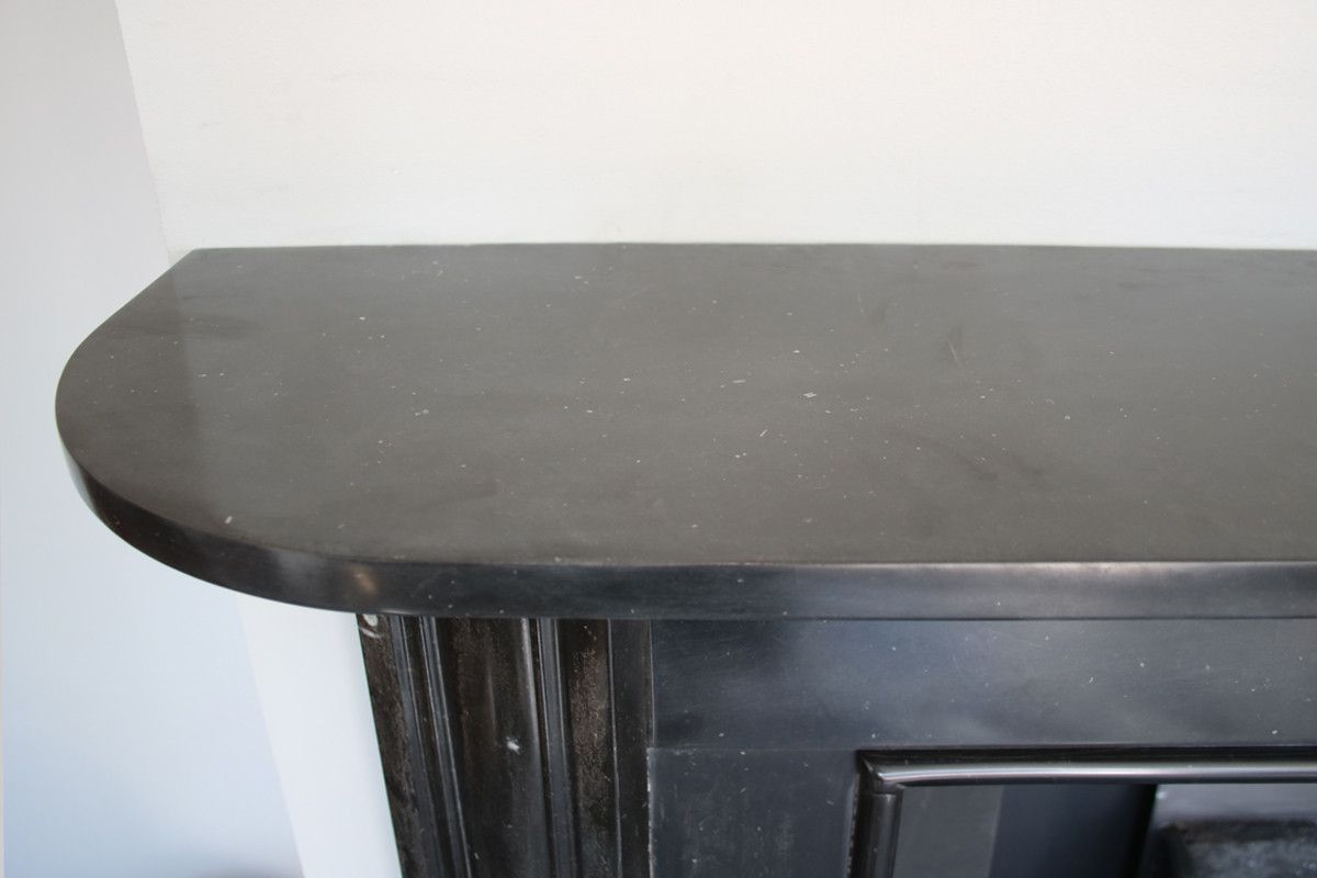 Large Antique Early 19th Century Georgian Black Marble Fireplace Surround photo buy