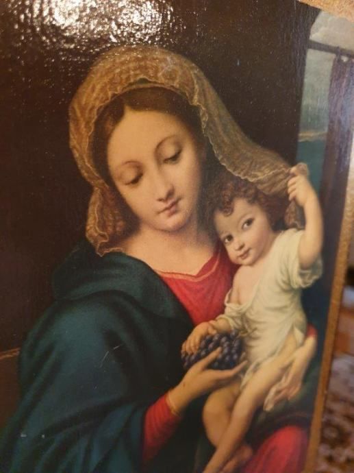 Wooden Fresco With Religious Motifs, Mother With Child photo 245.0