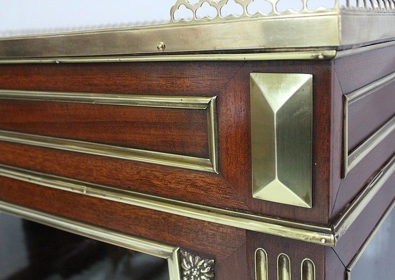 Small Showcase Mahogany Solid And Plated, Louis XVI Style   Late Nineteenth photo buy