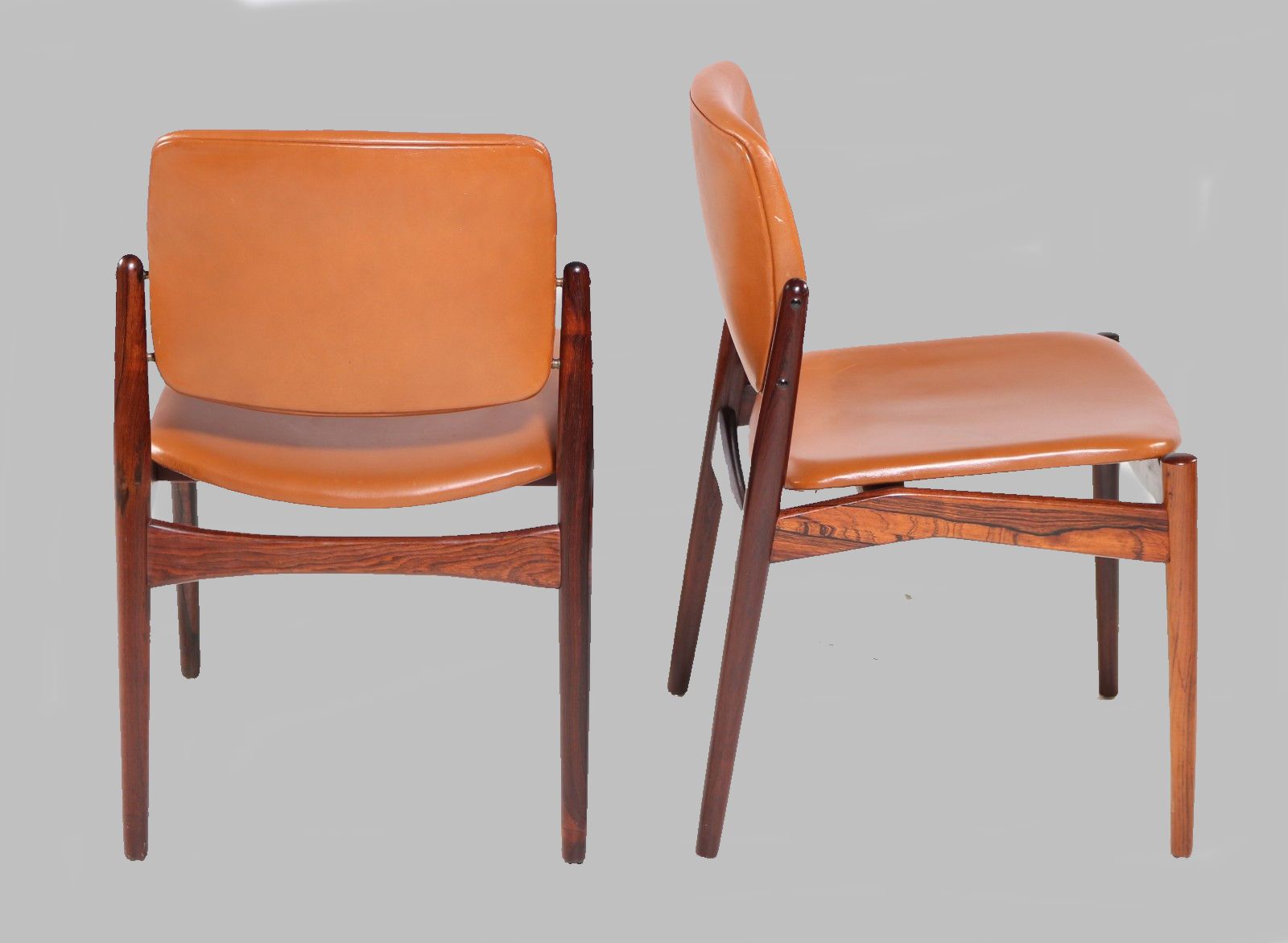 Set Of Five Erik Buch Refinished Dining Chairs In Rosewood, Inc. Reupholstery photo vinterior