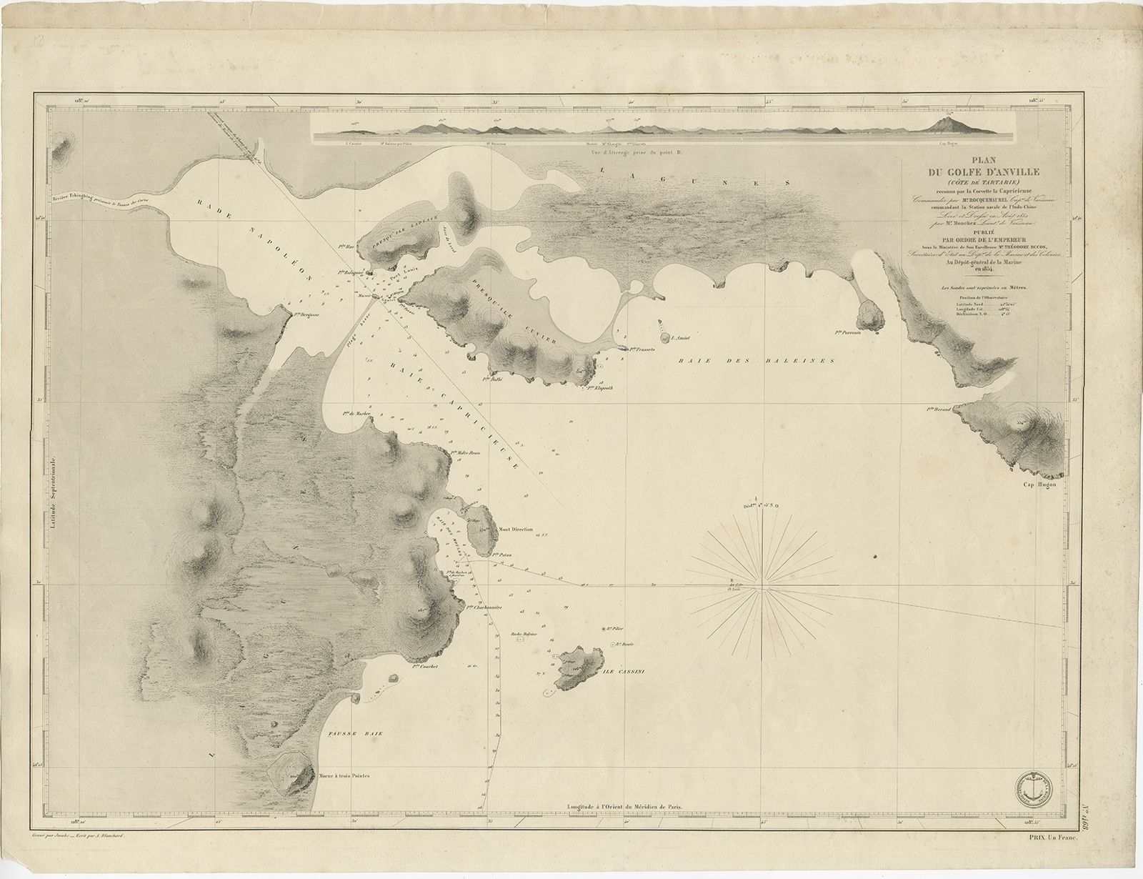 Antique Map Of The Coast Of China By Blanchard (C.1852)