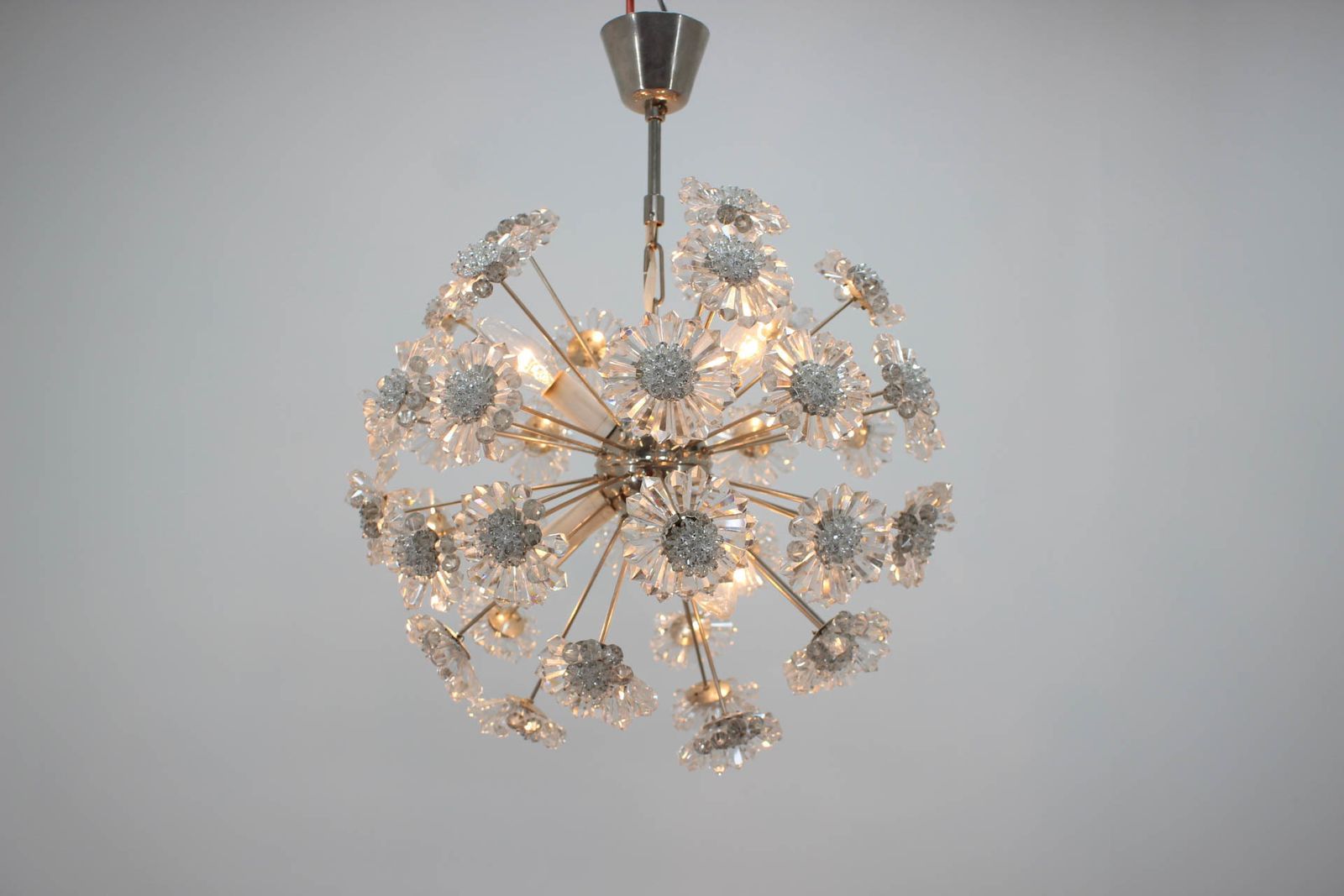 Dandelion Chandelier By Preciosa, 1970s