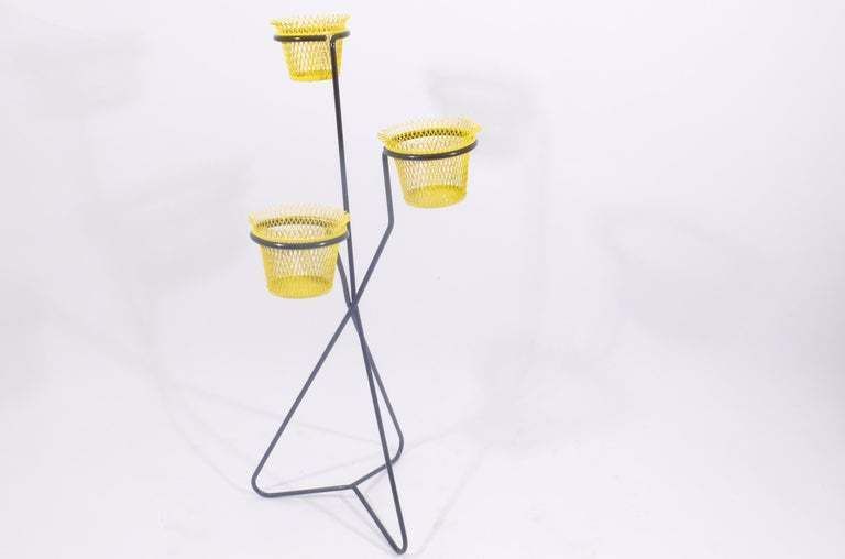 Ateliers Mathieu Matégot Triple Plant Stand Jardiniere Flower Stand Cache Pot photo furniture