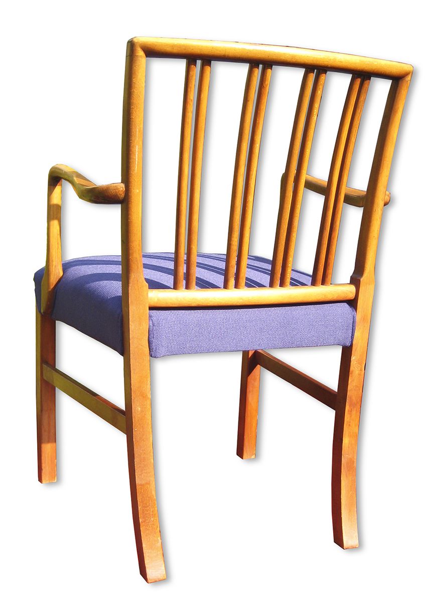 Ole Wanscher: Armchair Of Stained Beech photo for sale