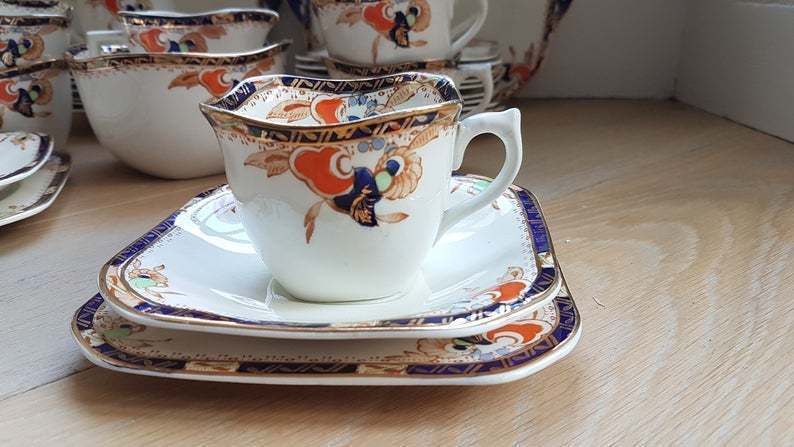Antique Woods And Sons 'Auckland' Pattern Tea Service 40 Pcs 12 Settings photo for sale