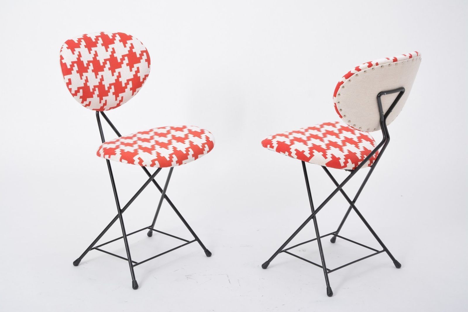 Pair Of Mid Century Modern Dutch Model F & T Dining Chair By Rob Parry, 1950s photo furniture