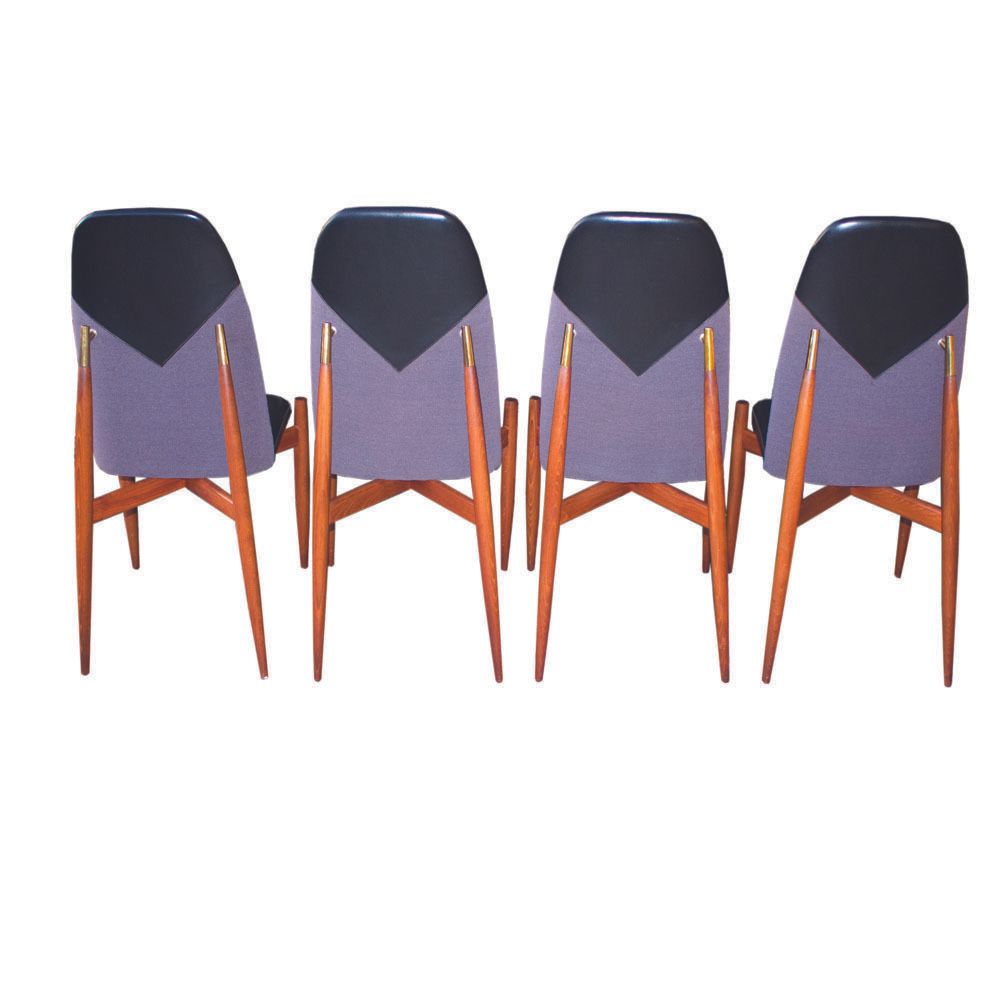 Rare Dining Chairs By Miroslav Navratil, Made In Former Czechoslovakia, 1960s, Set Of 4 photo for sale