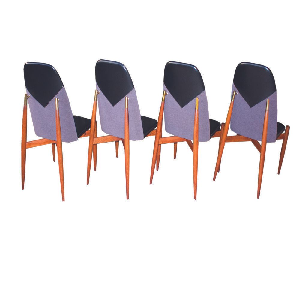 Rare Dining Chairs By Miroslav Navratil, Made In Former Czechoslovakia, 1960s, Set Of 4 photo 990.0