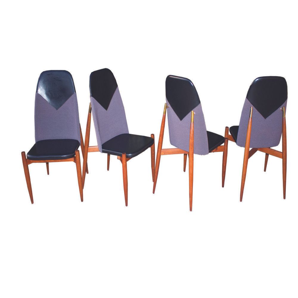 Rare Dining Chairs By Miroslav Navratil, Made In Former Czechoslovakia, 1960s, Set Of 4 photo vinterior