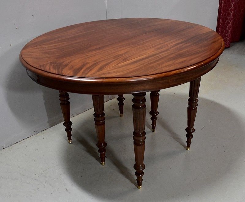 Solid Mahogany Oval Table, Louis Philippe Period   Middle Nineteenth photo furniture