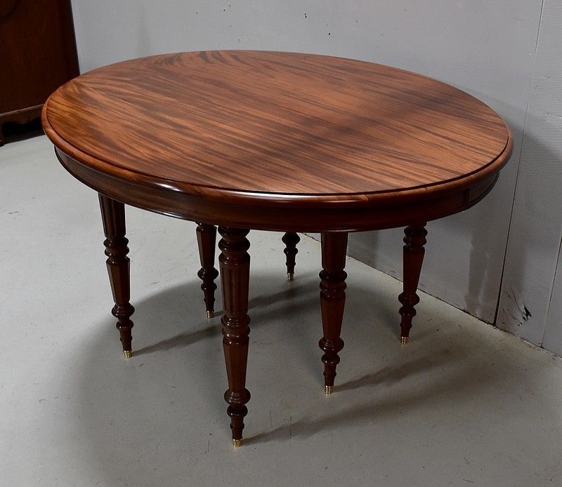 Solid Mahogany Oval Table, Louis Philippe Period   Middle Nineteenth photo for sale