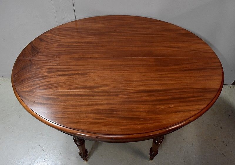 Solid Mahogany Oval Table, Louis Philippe Period   Middle Nineteenth photo Furniture