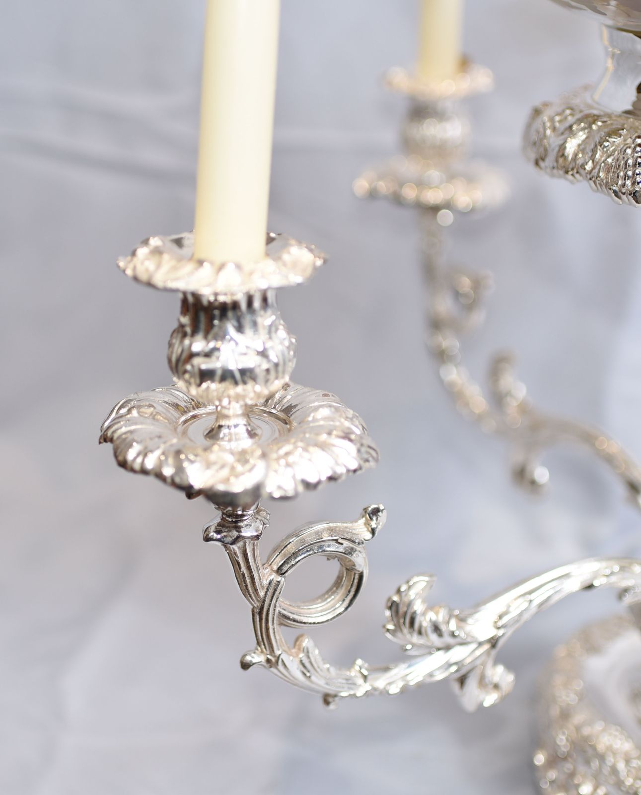 Sheffield Silver Plate Candelabra Centrepiece   Plated English Epergne photo for sale
