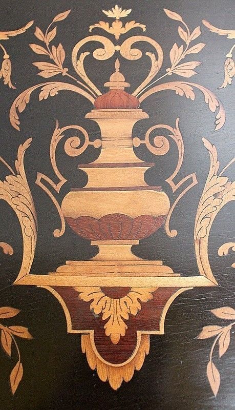 Small Inlaid Folding Table, Napoleon III Period  Xi Xth photo vintage