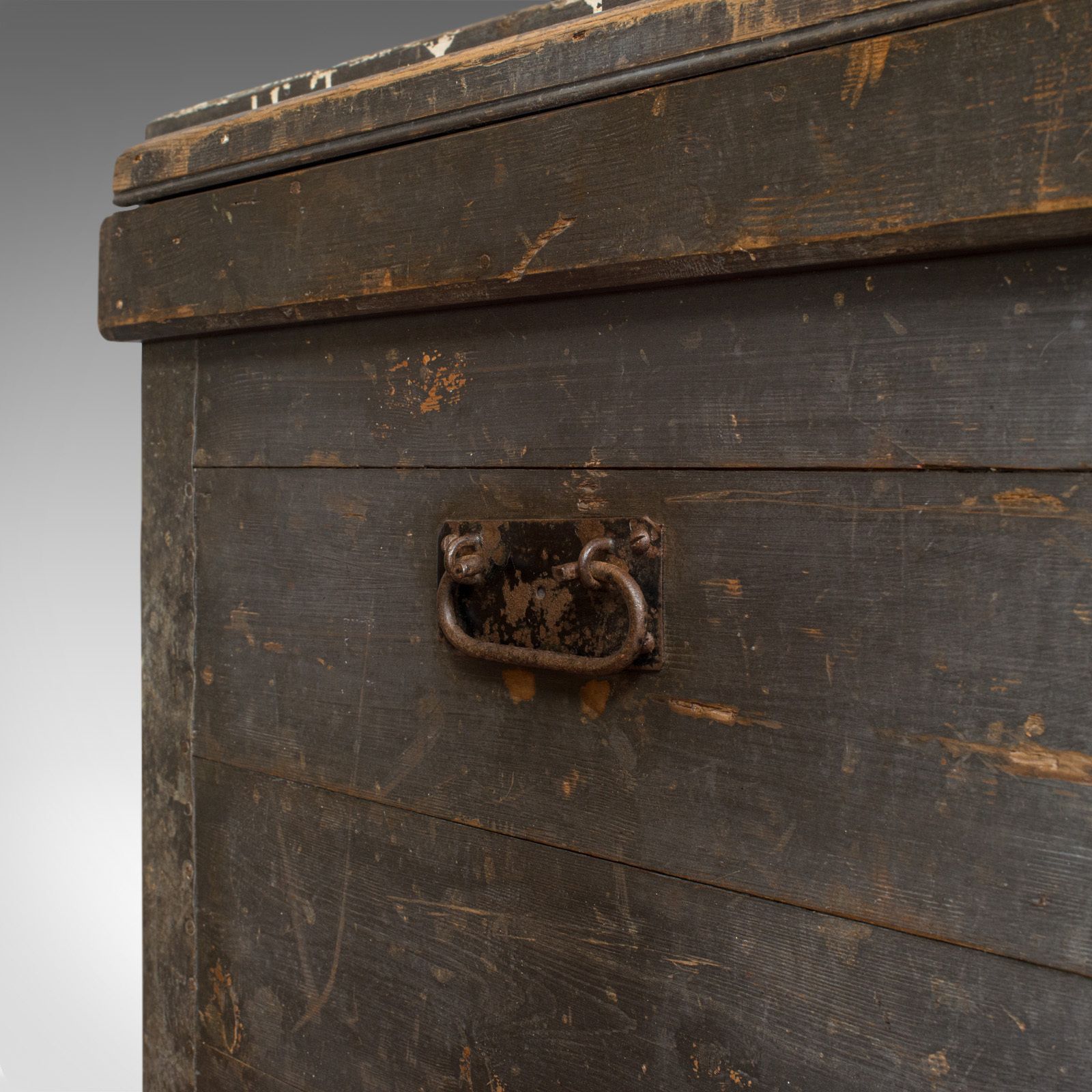 Antique Travel Trunk, English, Pine, Zinc Lined, Carriage Chest, Victorian photo 775.0
