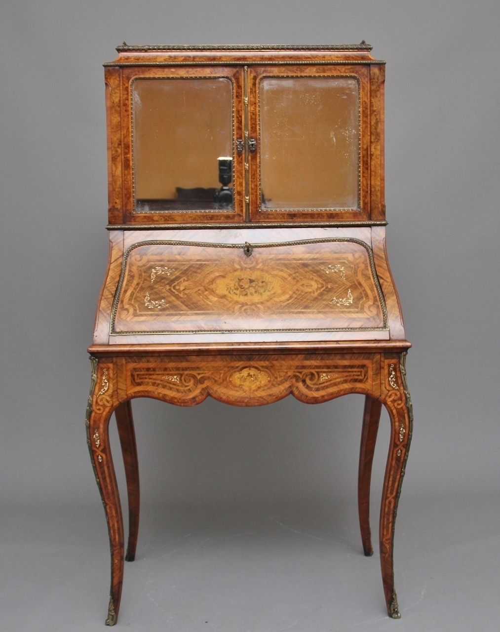 photo for sale 19th Century Walnut And Kingwood Bureau De Dame