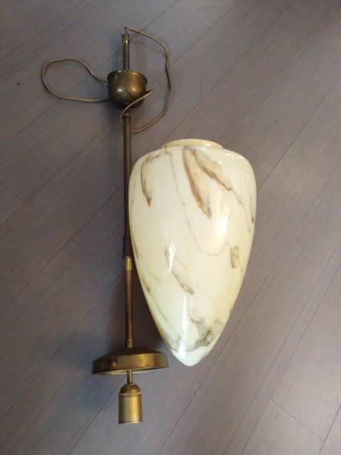 Large Glass Hang Lamp. photo for sale