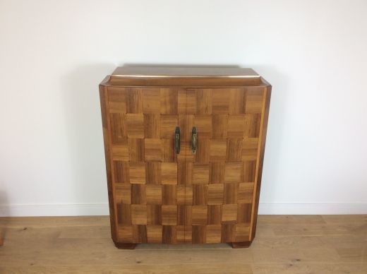 Masion Dominique Art Deco Cabinet With Parquetry Walnut Doors photo furniture