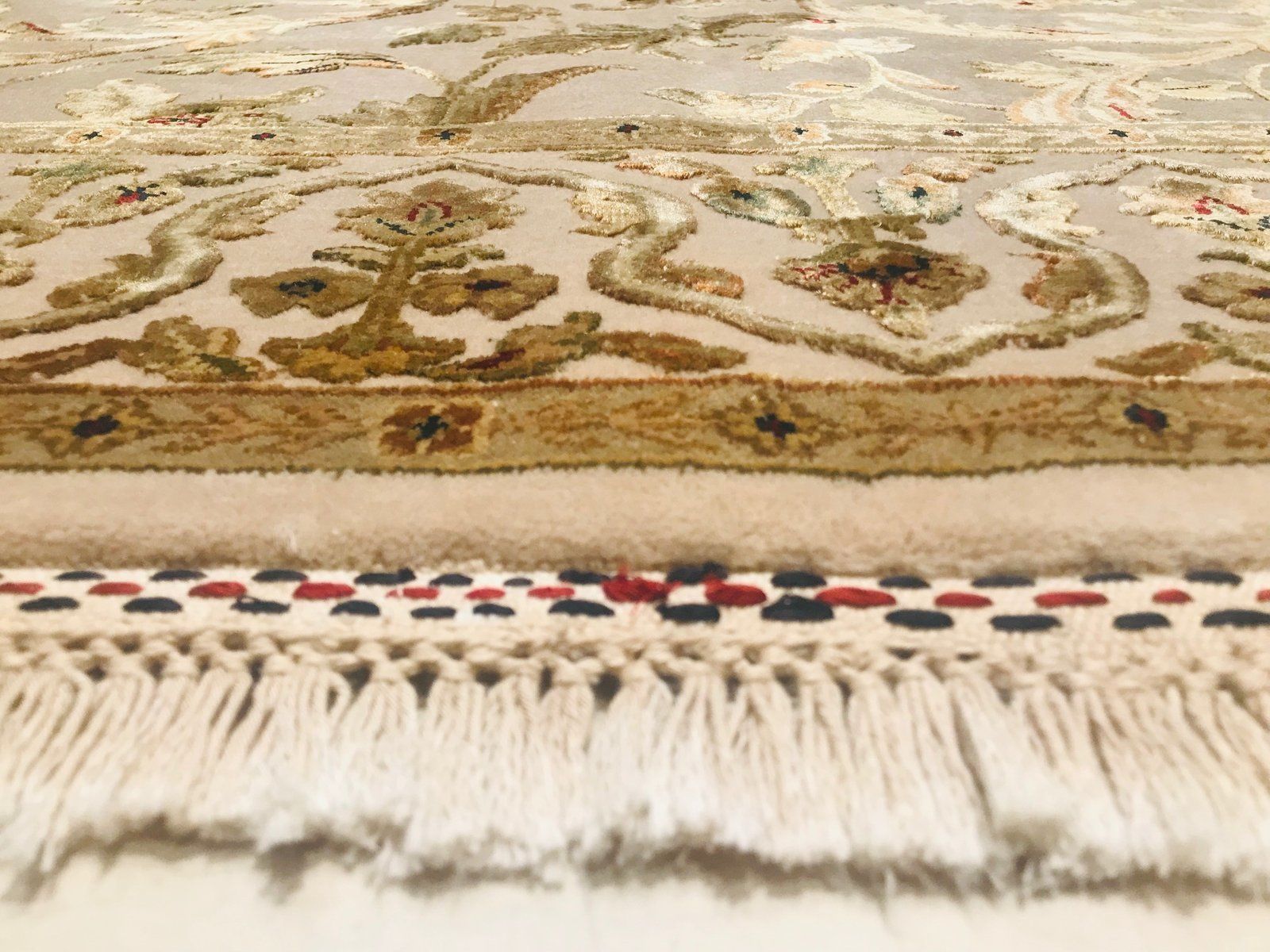 Vintage Hand Crafted Silk And Wool Carpet, 1980s photo buy