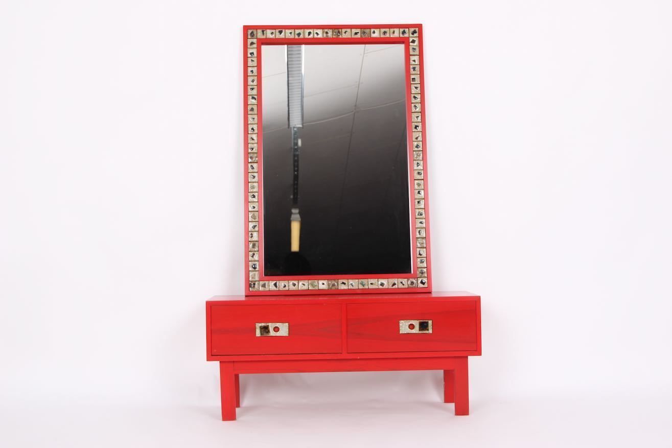 Poul Nørreklit. Chest Of Drawers And Mirror. Select Form Denmark. 1970s Design Retro.