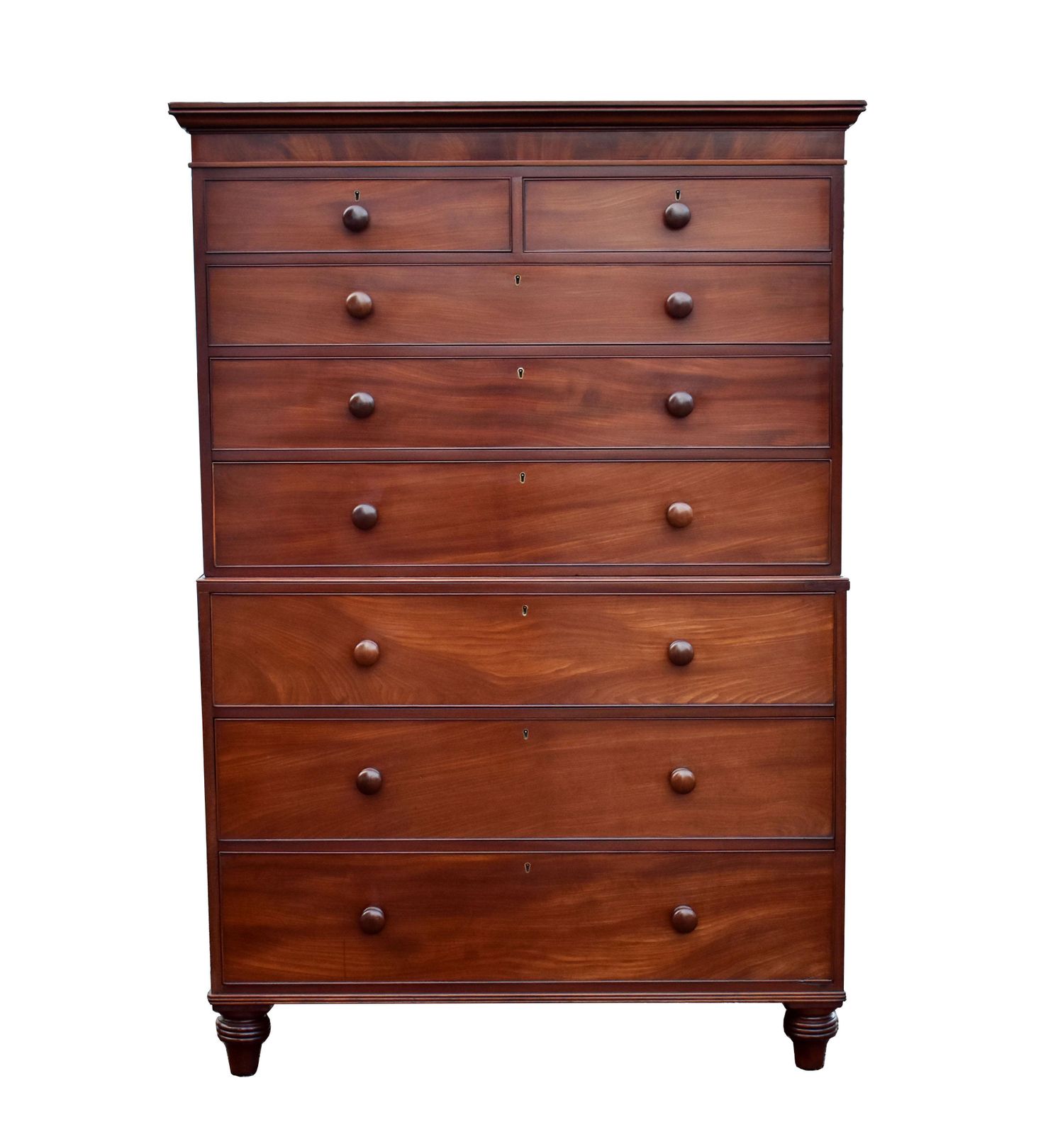 19th Century English Victorian Mahogany Chest On Chest photo furniture