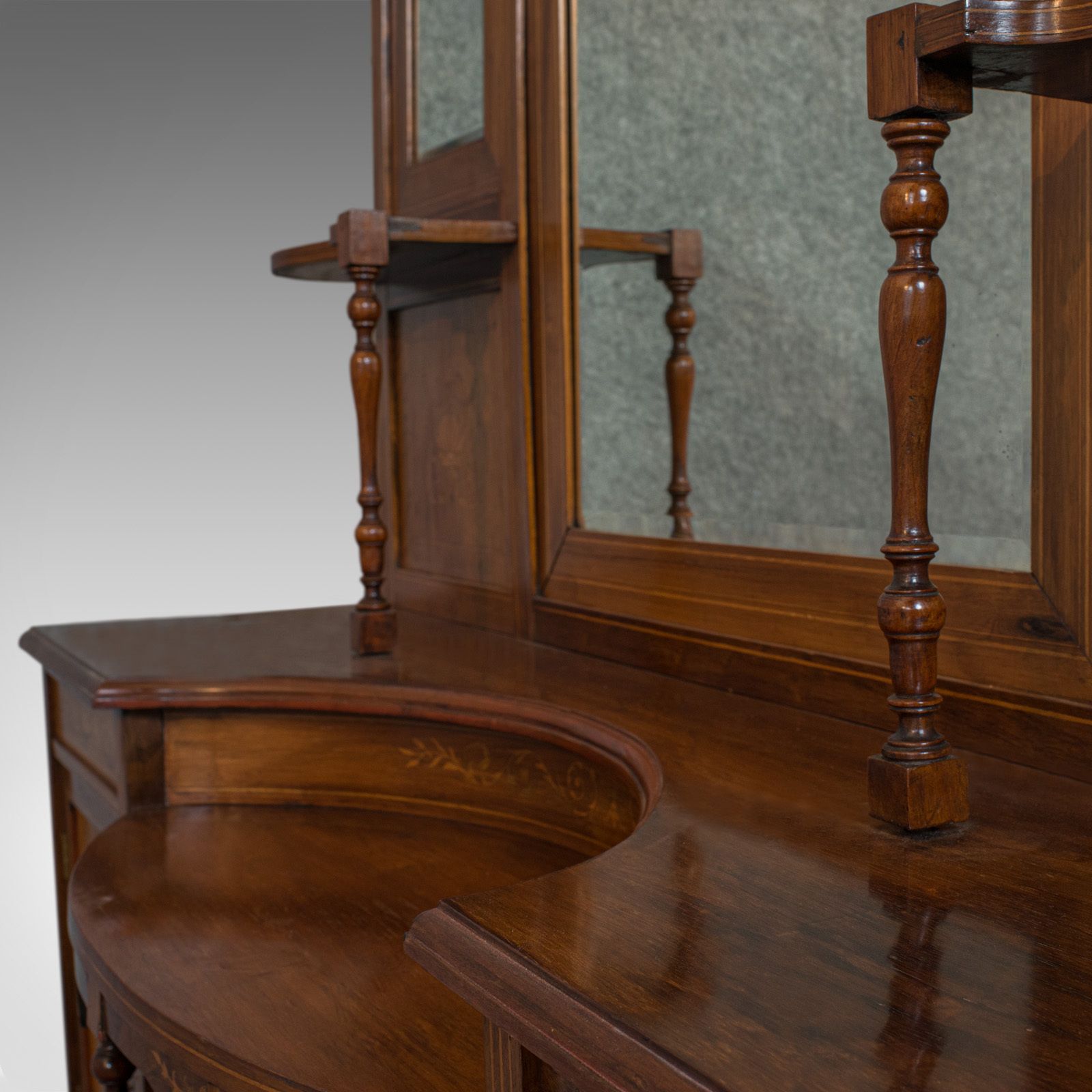 Antique Sideboard, English, Rosewood, Dresser, Boxwood Inlay, Victorian, C.1900 photo vintage