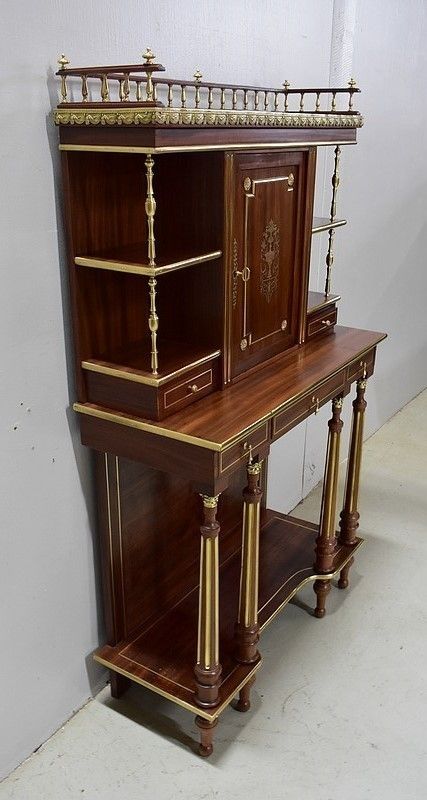 Mahogany Cabinet, Louis XVI Style, Napoleon III Period  19th photo furniture