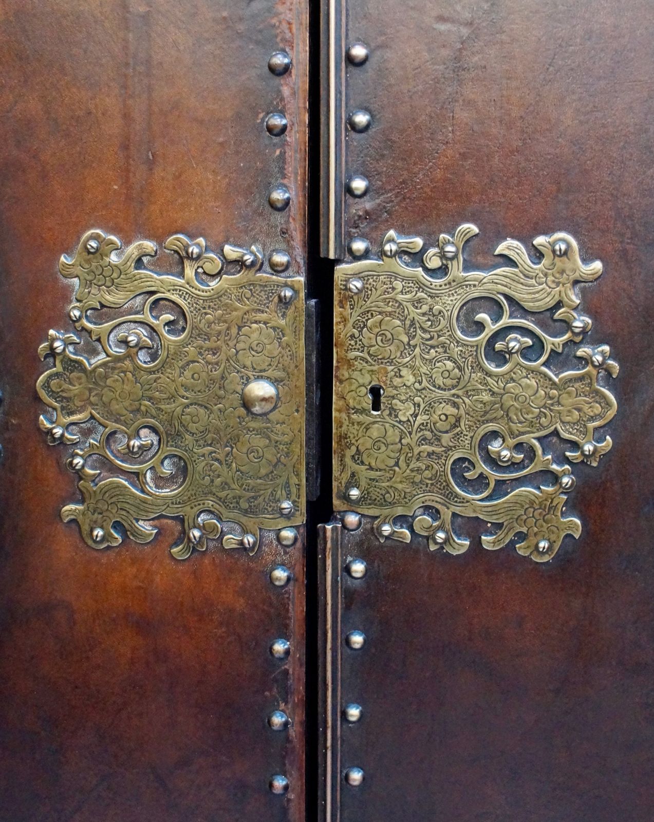 Victorian Leather Bound Wardrobe photo furniture