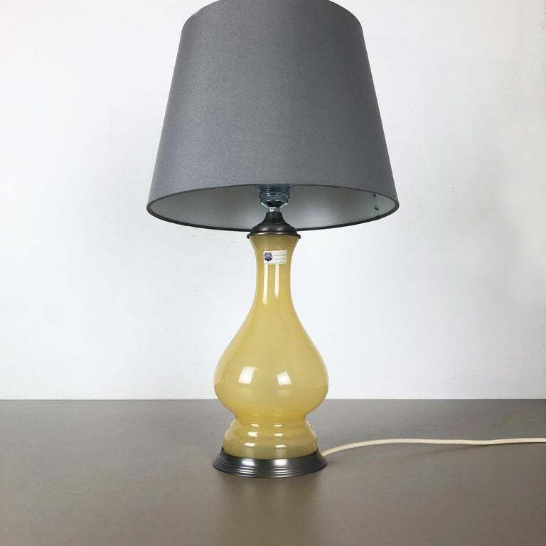 New Old Stock, Opaline Murano Glass "Honey" Table Light By Cenedese Vetri, 1960s photo for sale