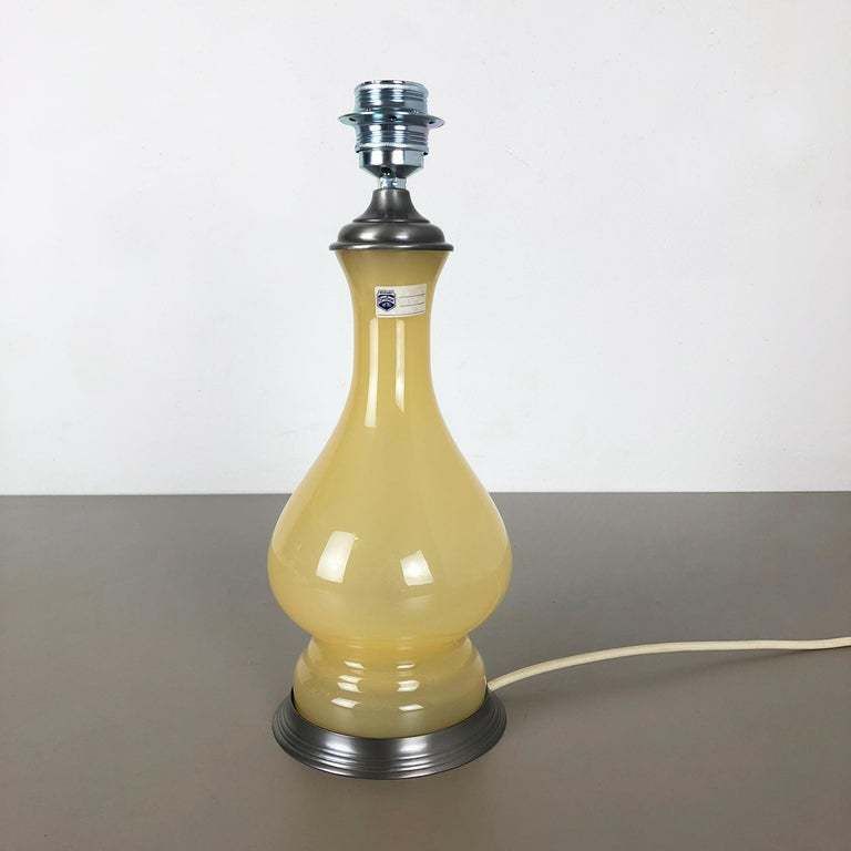 New Old Stock, Opaline Murano Glass "Honey" Table Light By Cenedese Vetri, 1960s photo 1013.0