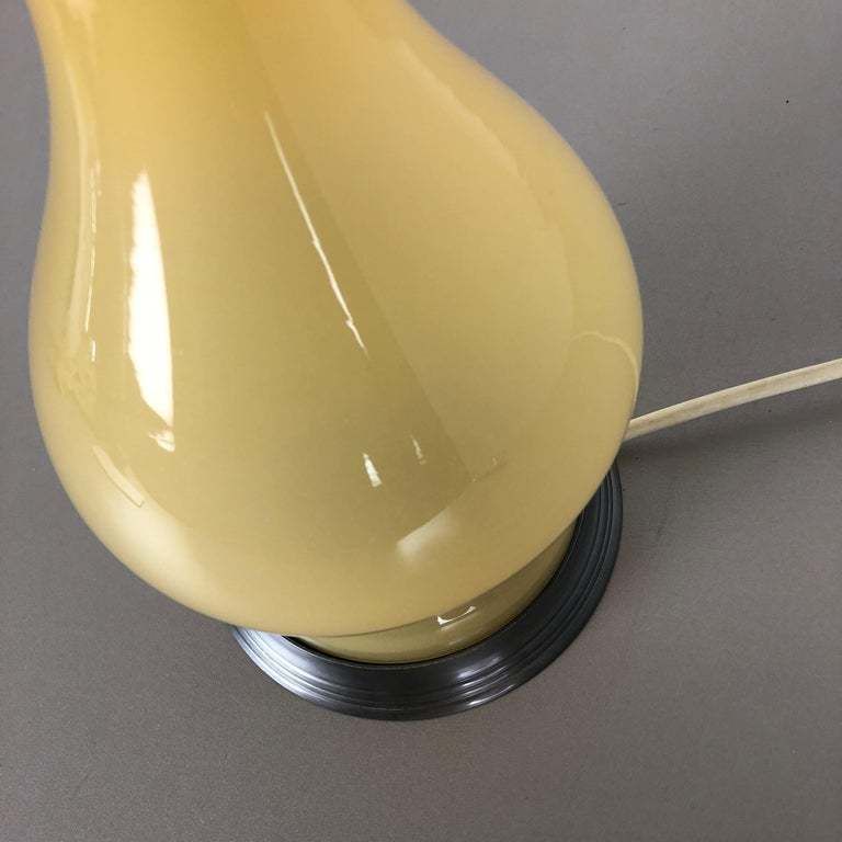 Lighting New Old Stock, Opaline Murano Glass "Honey" Table Light By Cenedese Vetri, 1960s photo