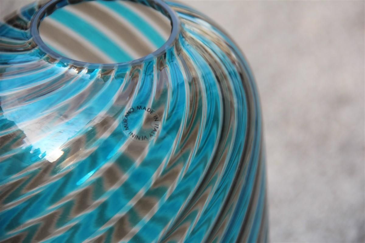 Round Venini Vase Murano Glass 1985 Multi Color Italian Design photo 2538.0